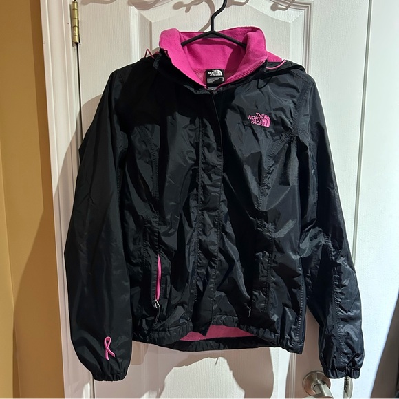 The North Face pink ribbon women hooded jacket size S - Picture 2 of 6